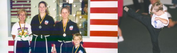 Banner image showing competitors in front of flag, and kicker