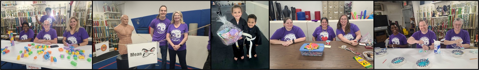 Collage of volunteers and participants in Stop Bullying Seminar