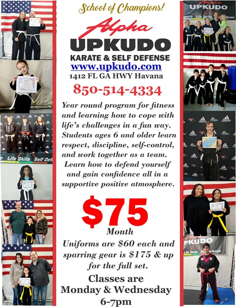 Year round program for fitness and learning how to cope with life's challenges in a fun way. Students ages 6 and older learn respect, discipline, self-control, and work together as a team. Learn how to defend yourself and gain confidence all in a supportive positive atmosphere. $75 a month. Uniforms are $60 each and sparring gear is $175 and up for the full set. Classes are Monday and Wednesday six to seven p.m.